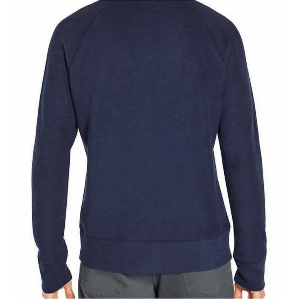 Banana Republic Waffle Crew Pullover Sweater-Blue-Men Size XXL